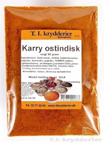 Karry ostindisk 80 g Karry Madkurven.dk