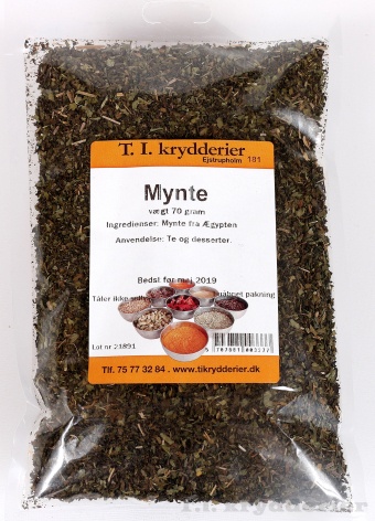 Mynte 70 g Tørrede krydderurter Madkurven.dk