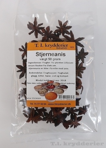 Stjerneanis 50 g Diverse krydderier Madkurven.dk